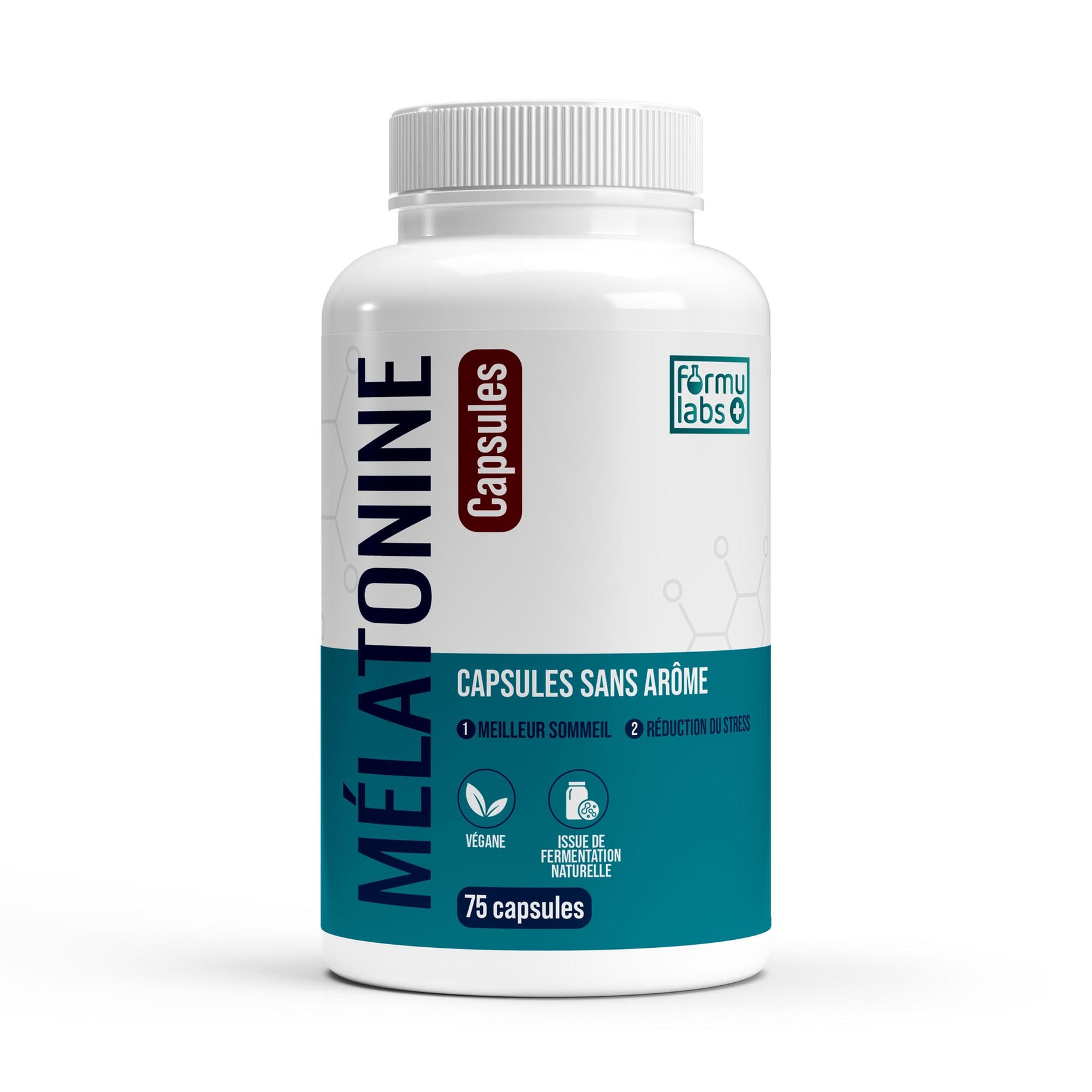 FormuLabs Melatonin sleep capsules bottle, 75 count
