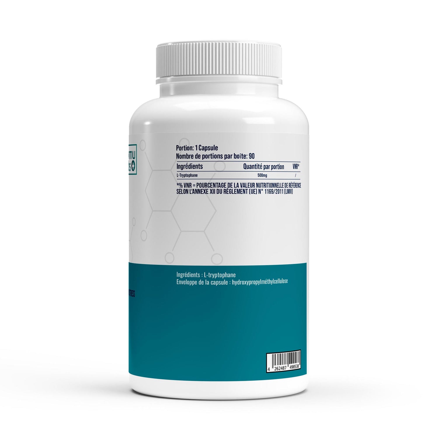 FormuLabs L-Tryptophan capsules bottle, 90 count – view 2