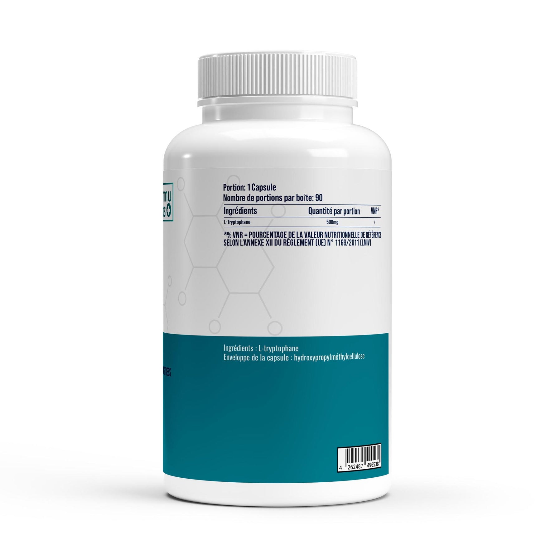 FormuLabs L-Tryptophan capsules bottle, 90 count – view 2