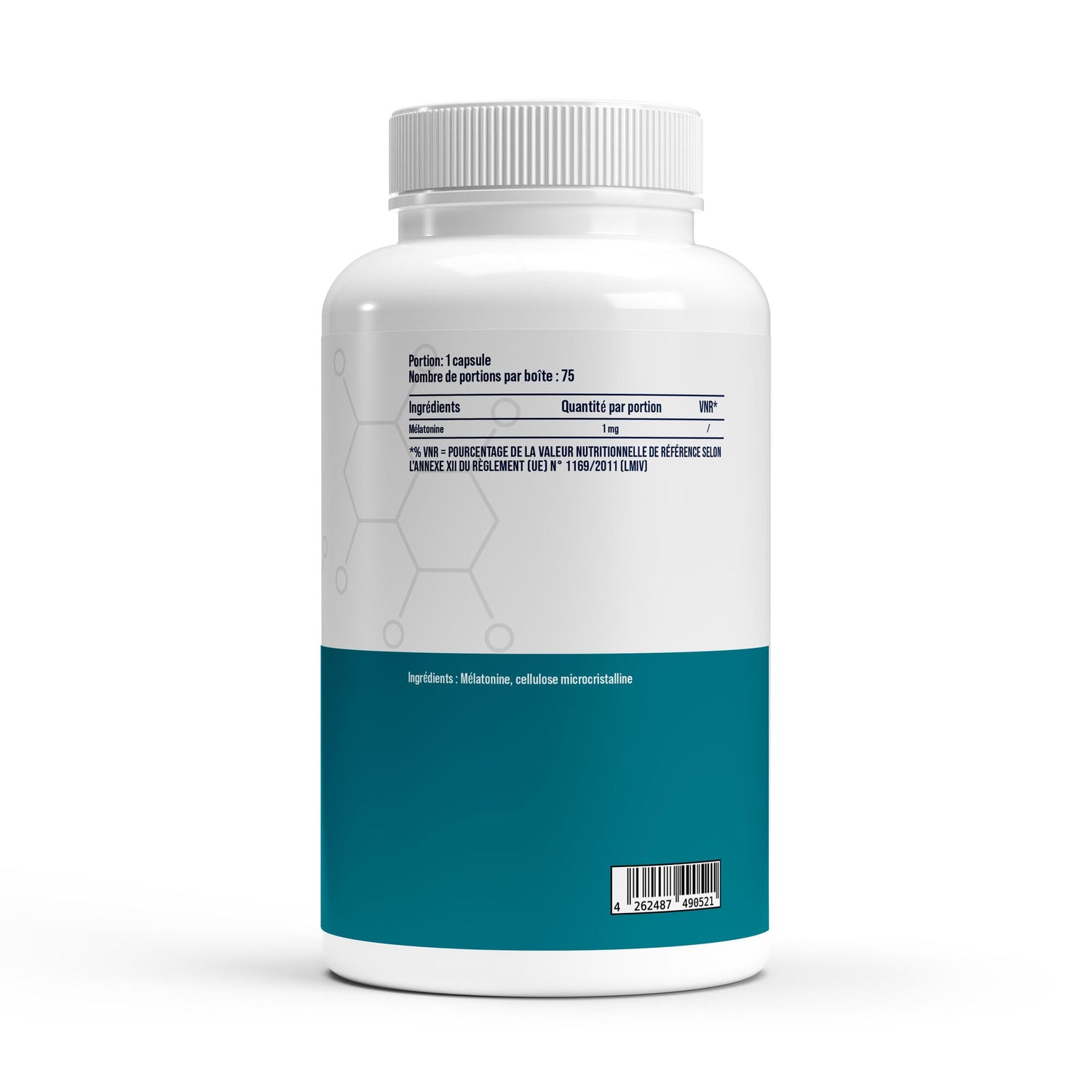 FormuLabs Melatonin sleep capsules bottle, 75 count – view 2