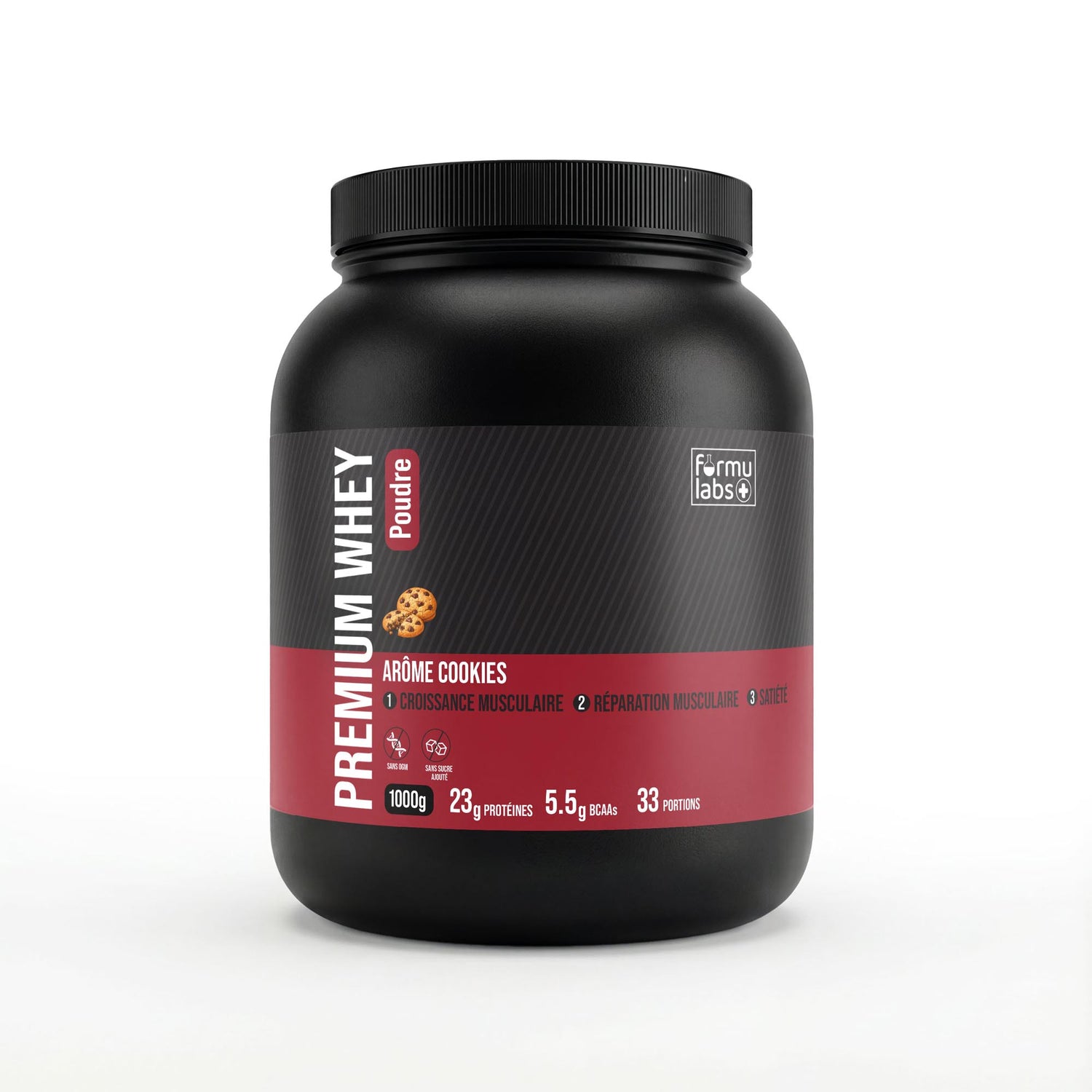 FormuLabs Premium Whey Protein cookies flavour pouch, 1000g