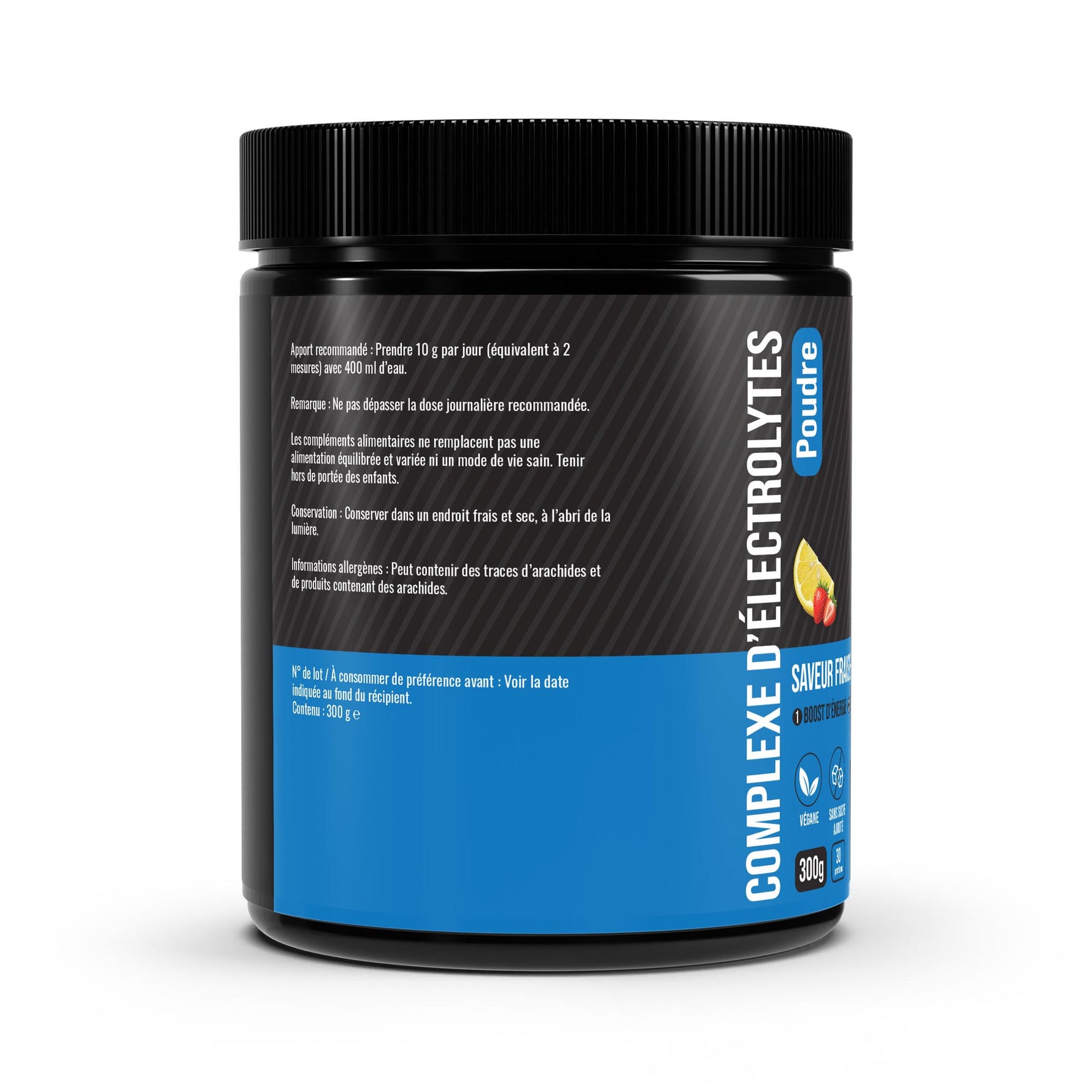 FormuLabs Electrolyte Powder strawberry lemon pouch, 300g – view 2