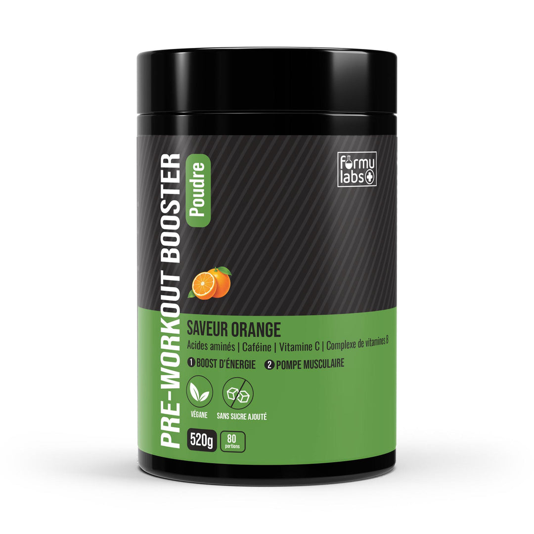 FormuLabs Pre-Workout Booster orange tub, 520g