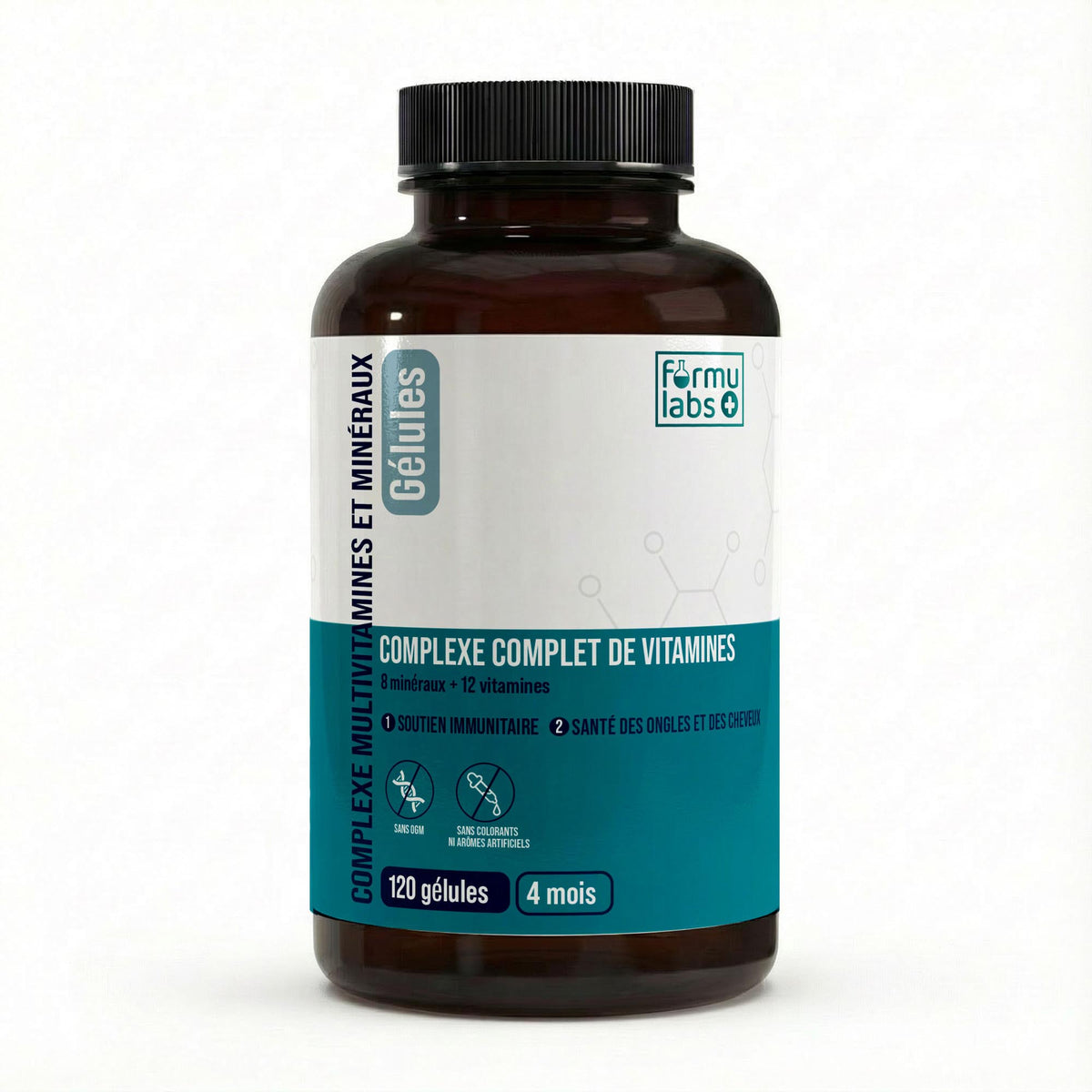 FormuLabs Multivitamin and Mineral Complex softgels bottle, 120 count