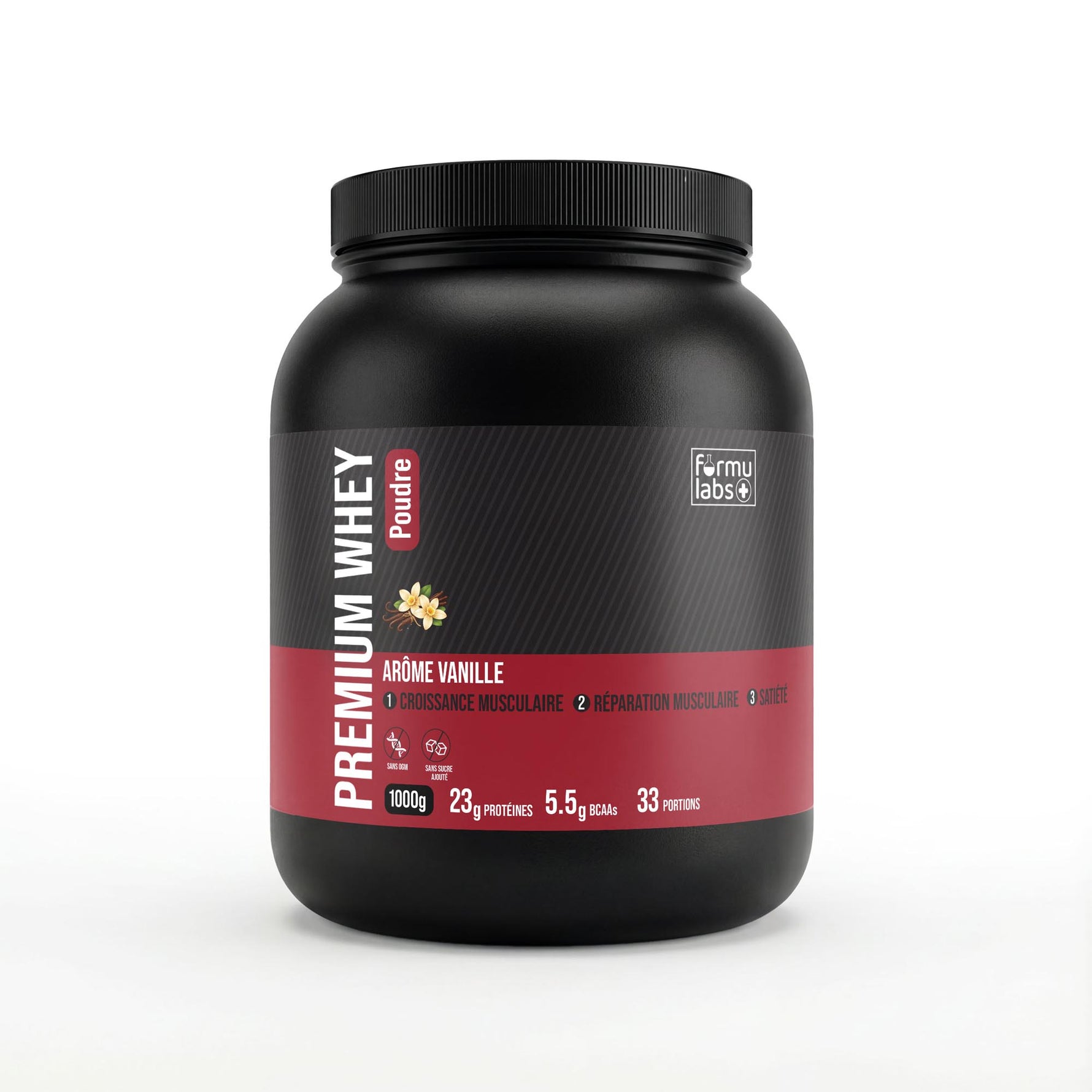 FormuLabs Premium Whey Protein vanilla pouch, 1000g