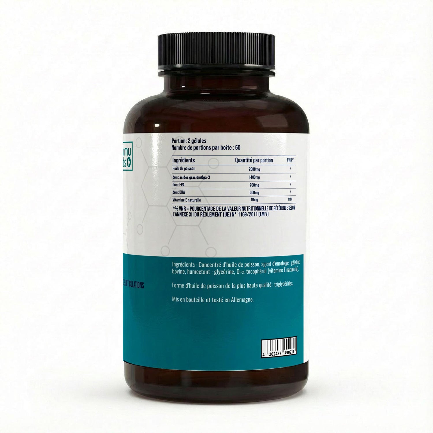 FormuLabs Omega-3 fish oil softgels bottle, 120 count – view 2